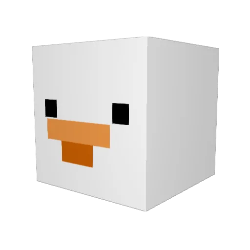 Da_DuckLawyer Minecraft avatar head, 3D render