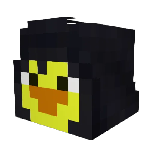 Da_Duck_God Minecraft avatar head, 3D render
