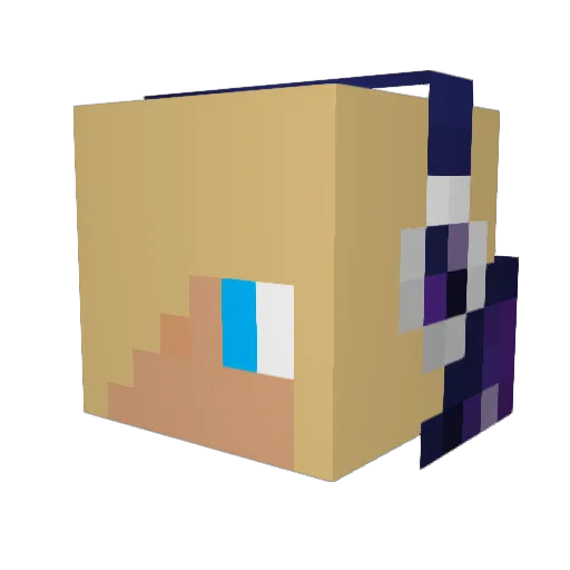 Da_FlamingNinja Minecraft avatar head, 3D render