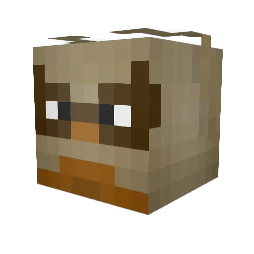 Da_Flea Minecraft avatar head, 3D render