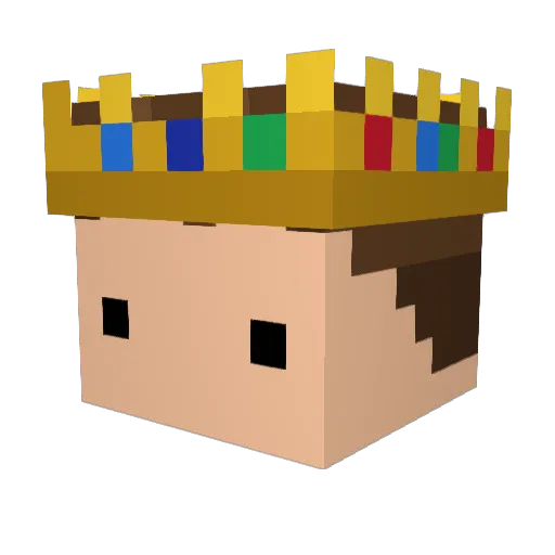 Da_Hauge Minecraft avatar head, 3D render
