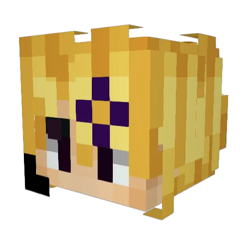Da_Kr0w Minecraft avatar head, 3D render