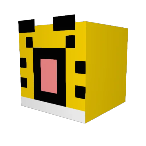 Da_Kuai Minecraft avatar head, 3D render