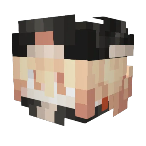 Da_La_Kang Minecraft avatar head, 3D render