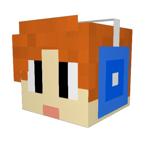 Da_Lizi Minecraft avatar head, 3D render