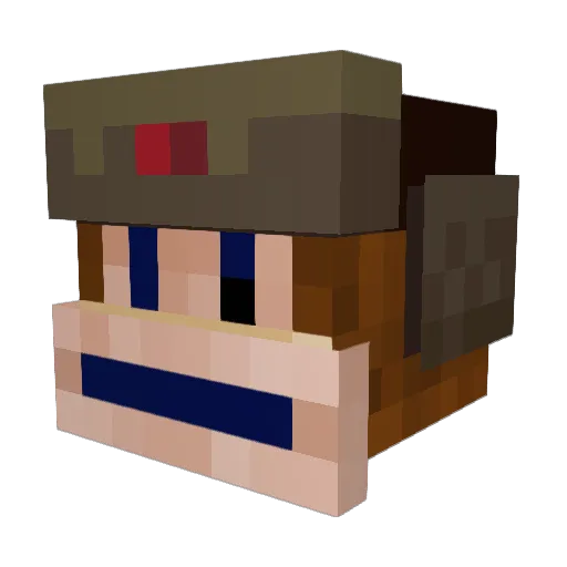 Da_Mankey Minecraft avatar head, 3D render