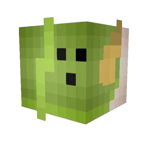 Da_Merce Minecraft avatar head, 3D render