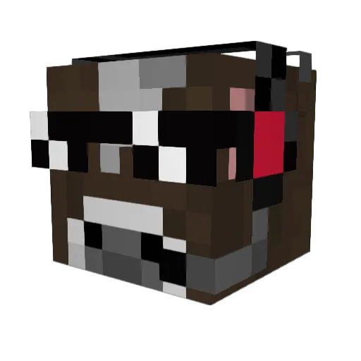 Da_Niu Minecraft avatar head, 3D render