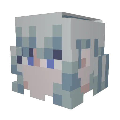 Da_Poltergeist Minecraft avatar head, 3D render