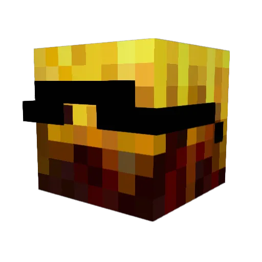 Da_Real_G Minecraft avatar head, 3D render