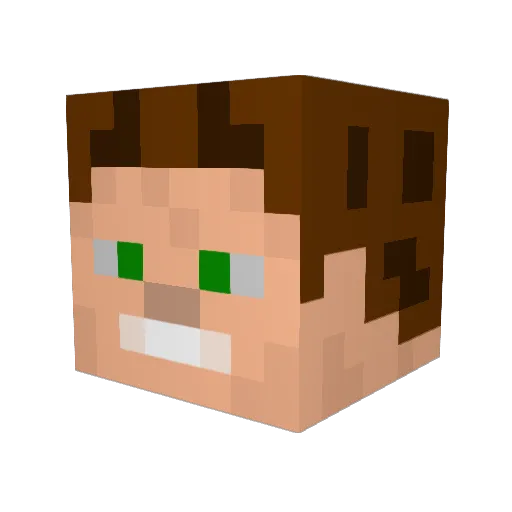 Da_Robban Minecraft avatar head, 3D render