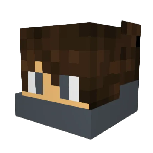 Da_Schaumi Minecraft avatar head, 3D render