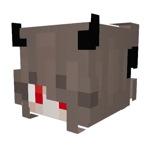 Da_Shiro Minecraft avatar head, 3D render