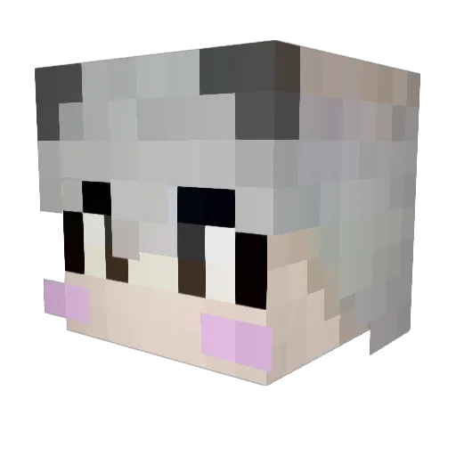 Da_Sil Minecraft avatar head, 3D render
