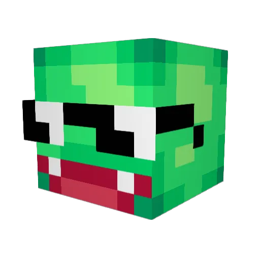 Da_Turtle_guy Minecraft avatar head, 3D render