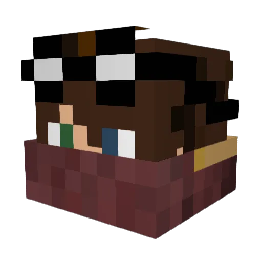 Da_VinciTM Minecraft avatar head, 3D render