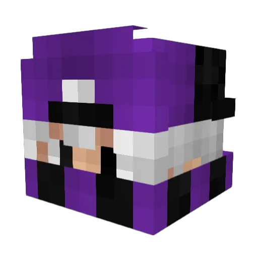 Da_losti Minecraft avatar head, 3D render