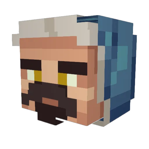Da_machste_Nicks Minecraft avatar head, 3D render