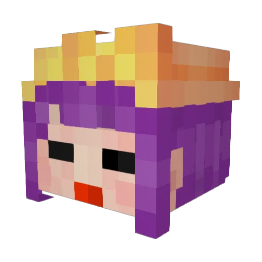 Da_on Minecraft avatar head, 3D render