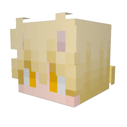 Da_ru Minecraft avatar head, 3D render