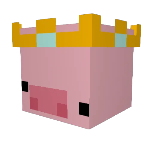 Da_waffley_whale Minecraft avatar head, 3D render