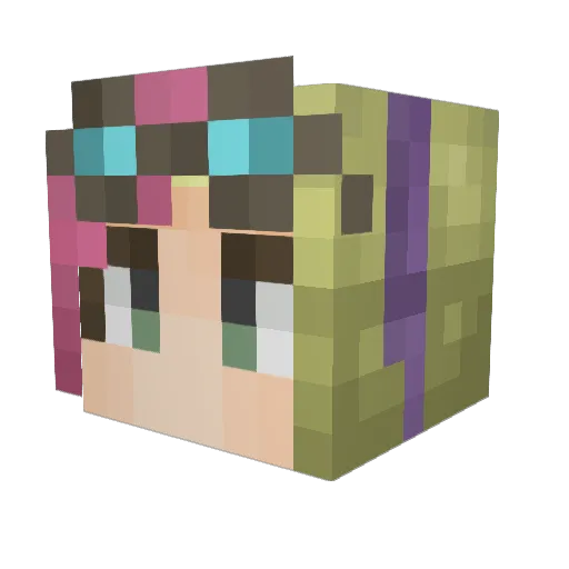 Da_xi Minecraft avatar head, 3D render