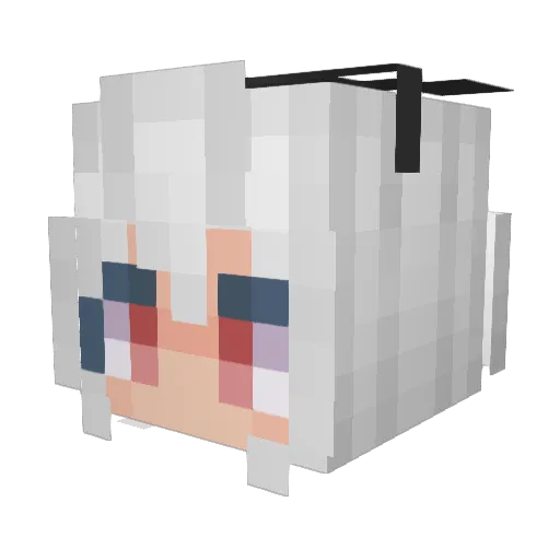 Da_zhouzi Minecraft avatar head, 3D render