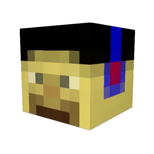 DaaBeast212 Minecraft avatar head, 3D render