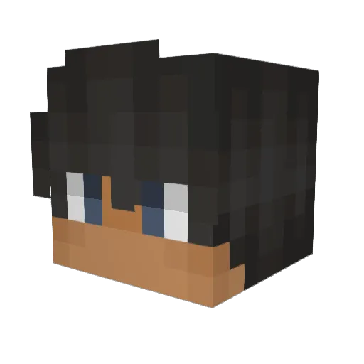 Daaaaachampyalt Minecraft avatar head, 3D render