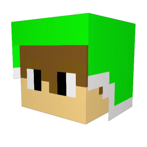 Daaaaavve Minecraft avatar head, 3D render