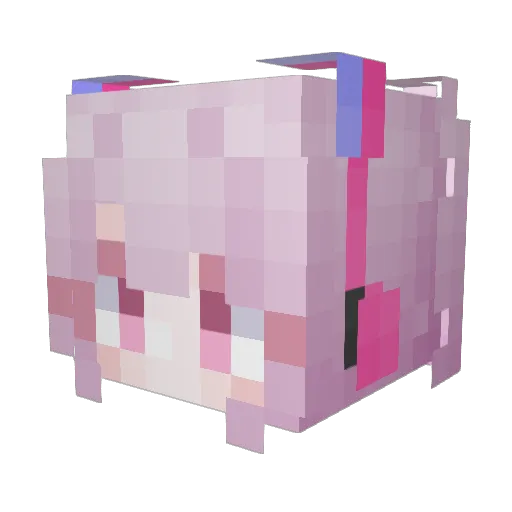 Daaaark_ Minecraft avatar head, 3D render