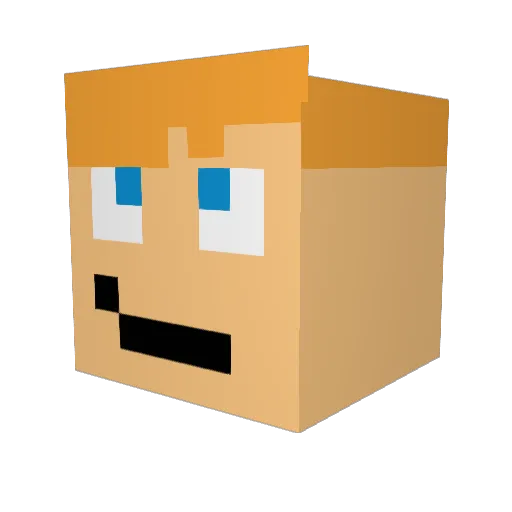 DaaaliDanger Minecraft avatar head, 3D render