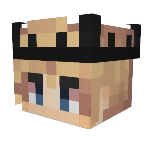 Daaami Minecraft avatar head, 3D render