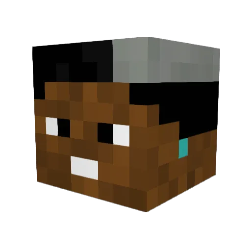 Daab7 Minecraft avatar head, 3D render