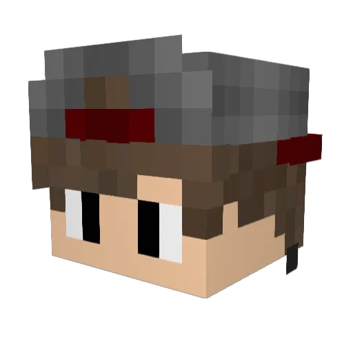 Daabs Minecraft avatar head, 3D render