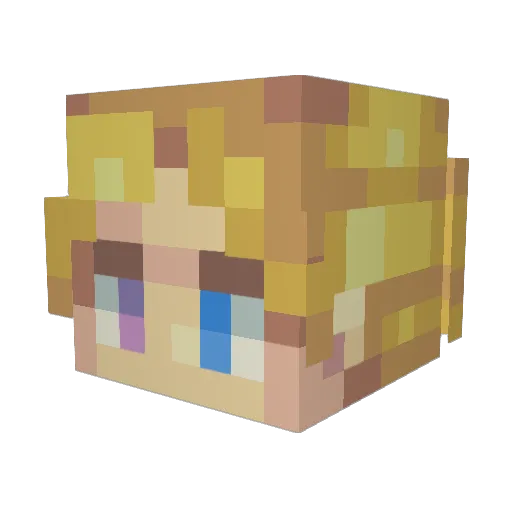 Daakrot Minecraft avatar head, 3D render