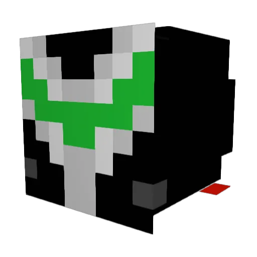 Daams4K Minecraft avatar head, 3D render