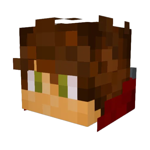 Daan2Dutch Minecraft avatar head, 3D render