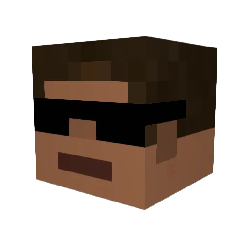 DaanGamer123hi Minecraft avatar head, 3D render
