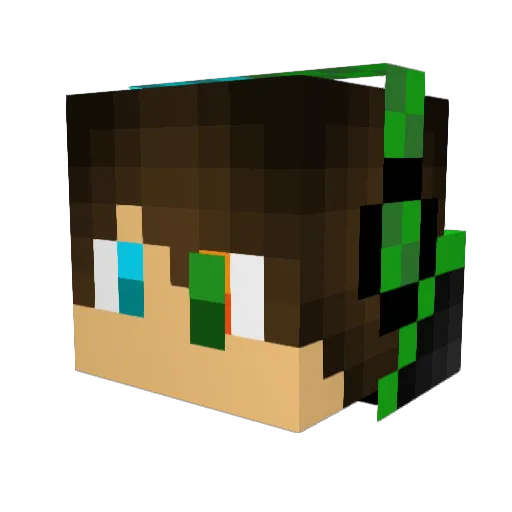 DaanHoogenboom Minecraft avatar head, 3D render