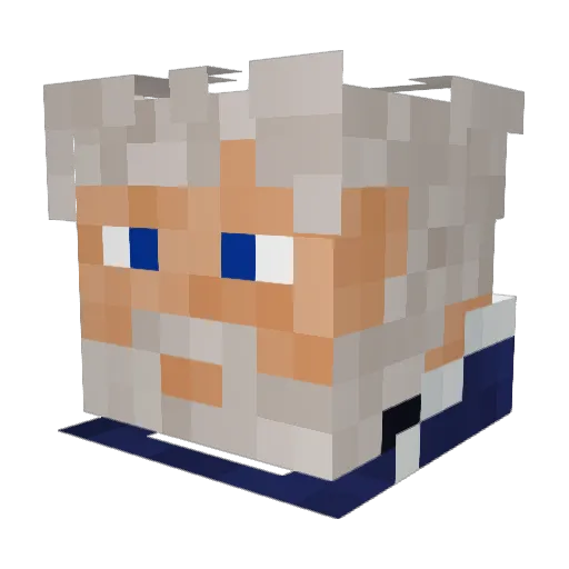 Daan_V_D_ Minecraft avatar head, 3D render