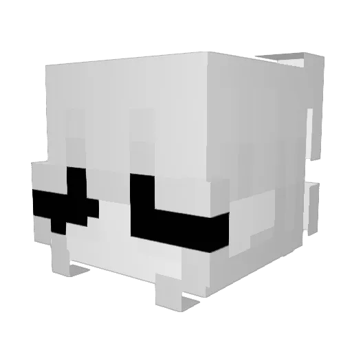 Daangerrr Minecraft avatar head, 3D render