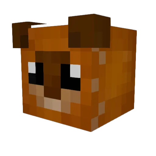 Daanje Minecraft avatar head, 3D render