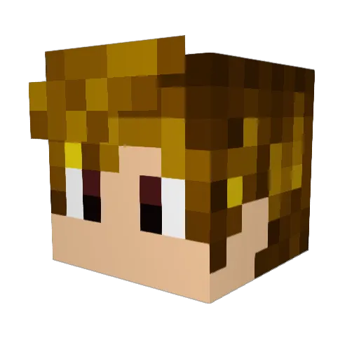 Daansken1 Minecraft avatar head, 3D render
