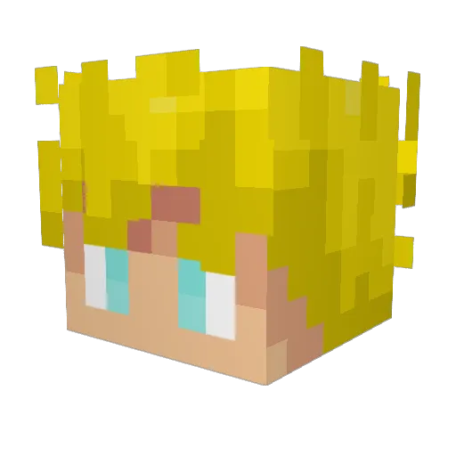 DaarKraa Minecraft avatar head, 3D render
