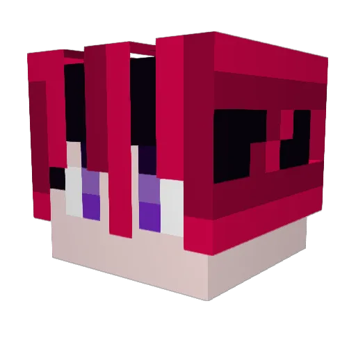 Daarknex Minecraft avatar head, 3D render