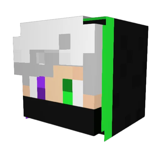 Daaron9 Minecraft avatar head, 3D render