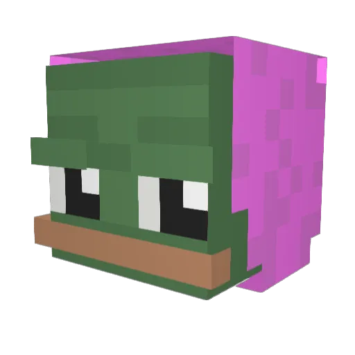 Daaryuu Minecraft avatar head, 3D render