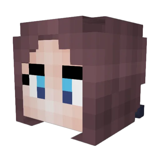 Daawnily Minecraft avatar head, 3D render