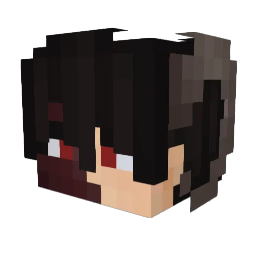Daazan Minecraft avatar head, 3D render